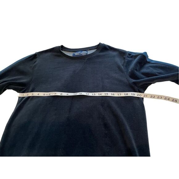 Original Penguin black velour  pullover crewneck - M - Picture 6 of 8